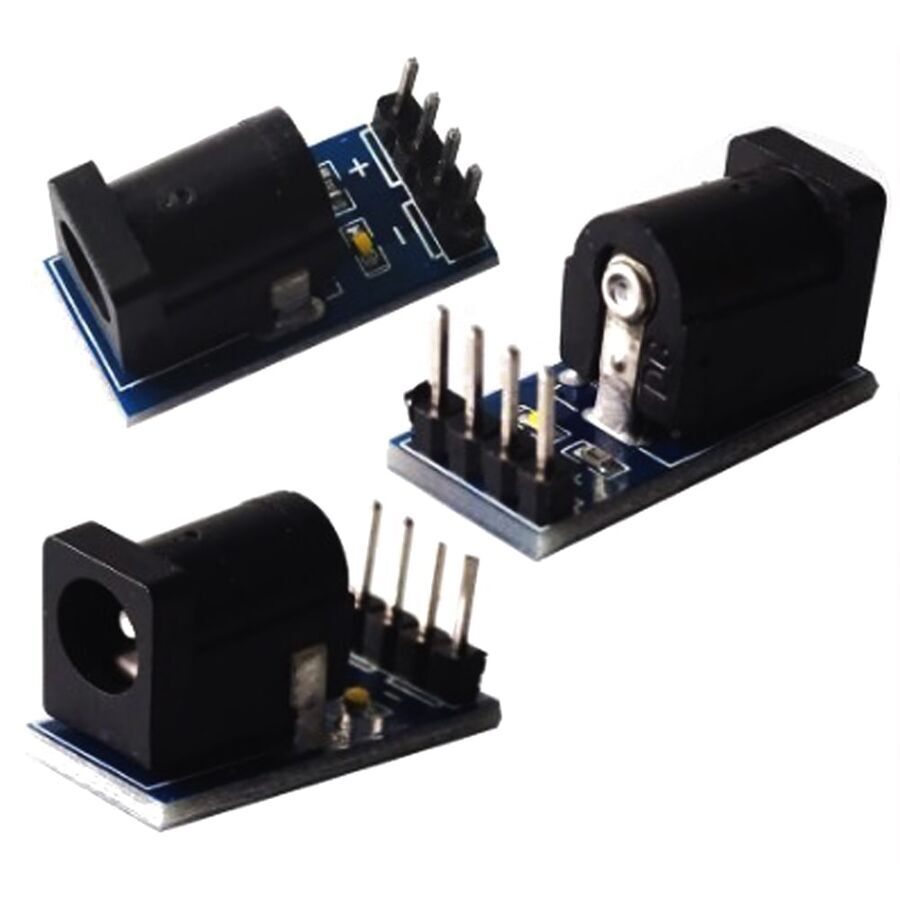 DC-005 5.5 x 2.1mm Siyah DC Güç Adaptörü Jak Soketi Modülü